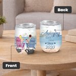 Personalizado Pareja Love Each Other for Many Years Travel Together Vaso de Vino de Nieve Aniversario Apto para Líquidos Fríos y Calientes