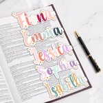 Personalisierte Vintage Daisy Themed bunten Namen magnetische Lesezeichen Clips zurück zu Schule Geburtstag Geschenk für Buchliebhaber Studenten