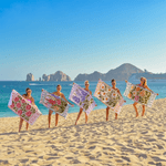 Personalized Retro Birth Flower Oversized Quick Dry Beach Towel with Name Vacation Accessory Beach Party Birthday Gift for Women Girls