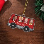 Personalized School Bus Design 1-8 Photos Acrylic Ornament with Text Tree Decor Christmas Gift for School Bus Driver