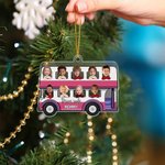 Personalized School Bus Design 1-8 Photos Acrylic Ornament with Text Tree Decor Christmas Gift for School Bus Driver