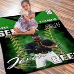 Personalised Sport Jersey Photo Design Soft Throw Blanket with Name and Number Game Day Birthday Graduation Gift for Sports Lovers