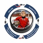Personalized Photo Hockey Puck with Name Number and Text Ice Rink Game Day Team Gift for Hockey Player Lover