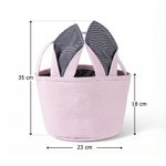 Panier de œufs Pâques personnalisé avec nom et motif lapin - Cadeau fête de Pâques pour les enfants