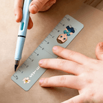 Personalised Multicolour Birth Flower Cartoon Character Magnetic Bookmark Clip with Name and Scale Reading Back to School Gift for Reader Book Lover