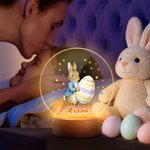 Personalised Multi-Pattern Acrylic Easter LED Night Light with Name Daily Use Easter Gift for Boys Girls