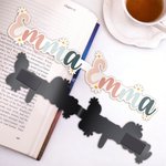 Personalisierte Vintage Daisy Themed bunten Namen magnetische Lesezeichen Clips zurück zu Schule Geburtstag Geschenk für Buchliebhaber Studenten