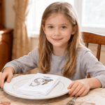 Personalized Vintage Watercolor Rabbit Floral Initial 100% Cotton Napkin with Name Table Decoration Easter Gift for Kids Family