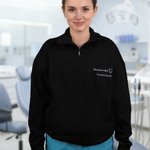 Henkilökohtainen söpö kirjailtu hammas Dental Quarter Zip kauluspaita nimi syntymäpäivä arvostus lahja hammaslääkärin avustaja