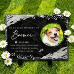 Personalized Pet Memorial Photo Garden Stone with Name and Year Courtyard Decor Pet Keepsake Gift for Pet Owners Garden Lovers
