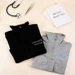 Henkilökohtainen söpö kirjailtu hammas Dental Quarter Zip kauluspaita nimi syntymäpäivä arvostus lahja hammaslääkärin avustaja