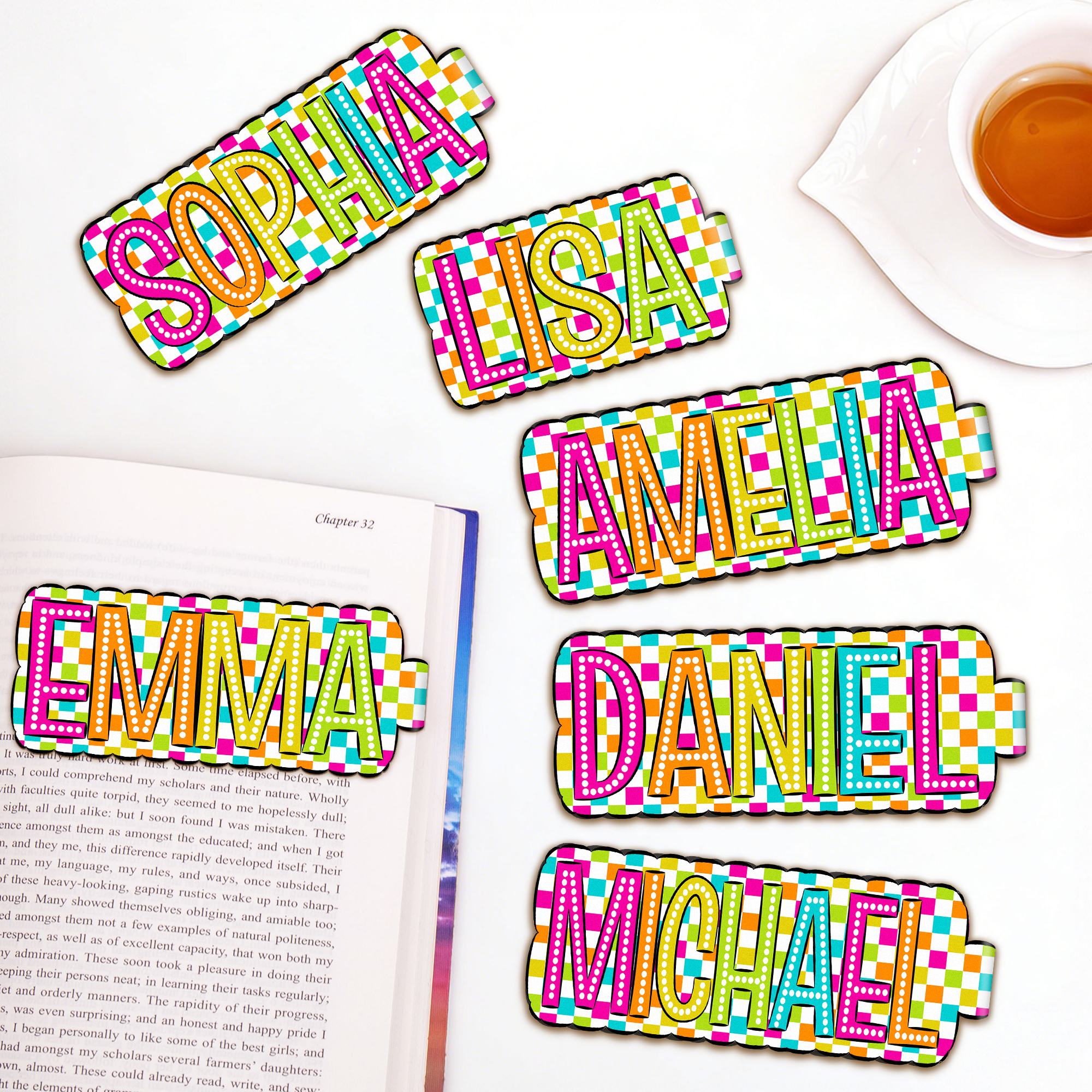 Marque-page magnétique personnalisé avec nom Cadeau d'anniversaire pour les amoureux des livres