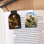 Personalized Reading Skull Magnetic Bookmark Clip with Name Reading Accessory Birthday Gift for Book Lovers Friends
