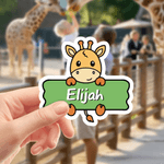 Personalized Cute Animal Waterproof Stickers Labels with Name Stationery Marking Back to School Birthday Gift for Kids Students