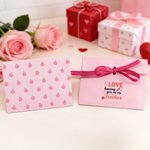 Personalized Pink Heart Apple Coffee Gift Card Holder with Name Valentine's Day Teacher's Day Appreciation Gift for Teachers