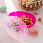 Personifierad söt Highland Cow Initial Fyllbart Jumbo påskägg med namn Påskäggsjakt Partygåva för barn