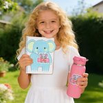 Personalized Cute Animal Waterproof Stickers Labels with Name Stationery Marking Back to School Birthday Gift for Kids Students