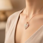 My Guardian Angel Always Close to My Heart - Personalized Sterling Silver Angel Wing Photo Locket Necklace