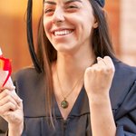 Personalized Birthstone Shield Shape Badge Necklace with Text and Year Dainty Jewelry Class of 2026 Graduation Gift for Graduates Friends Classmates