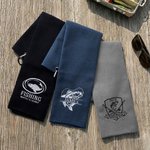 Serviette de bain gaufrée brodée avec monogramme, avec nom et pince suspendue Cadeau d'anniversaire pour les hommes passionnés de pêche