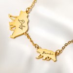 Personalized Mother Bear and 0-9 Baby Bears Necklace with Engraved Names Family Jewellery Mother's Day Birthday Anniversary Gift for Mom Wife