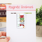 Personalised Apple Pencil Book Magnetic Ruler Bookmark Clip with Name Reading Corner Back to School Gift for Bookworms