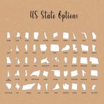 Personalised US State Thumb Book Page Holder with Engraved Name Reading Corner Birthday Gift for Long Distance Friends Siblings Family