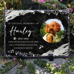 Personalized Pet Memorial Photo Garden Stone with Name and Year Courtyard Decor Pet Keepsake Gift for Pet Owners Garden Lovers