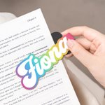 Personalized Color Gradient Name Magnetic Bookmark Clip Set of 2 Birthday Anniversary Gift for Reading Lovers Bookworms