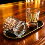 Gepersonaliseerd Bloem Alfabet 295 ml Old Fashioned Whiskyglas met Naam Valentijnsdag- en Verjaardagscadeaus voor Koppels en Wijnliefhebbers