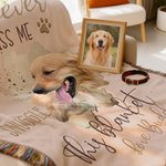 Gepersonaliseerde aquarel stijl huisdier foto Tassel zachte deken met naam Dagelijks gebruik Verjaardagscadeau voor dierenliefhebbers