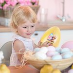 Personifierad söt Highland Cow Initial Fyllbart Jumbo påskägg med namn Påskäggsjakt Partygåva för barn