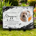 Personalized Pet Memorial Photo Garden Stone with Name and Year Courtyard Decor Pet Keepsake Gift for Pet Owners Garden Lovers