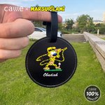 Personalized Classic Long-Tailed Marsupilami Golf Tee Storage Bag Tag with Name Golf Club Birthday Gift for Golf Players | Callie × Marsupilami®