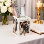 Gepersonaliseerde Bouwstenen Pennenhouder met Foto Grote Capaciteit Bureaudecoratie Valentijnsdag Vaderdag en Verjaardagscadeau voor Familie Vrienden