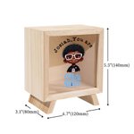 Gepersonaliseerde You Are Mini Boss Cartoon Kid Houten Spaarpot Spaarvarken met Naam Terug naar School Verjaardag Kinderdag Cadeau voor kinderen