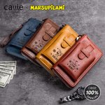 Personalized Cute Marsupilami PU Leather Men's Wallet with Name and Phone Pocket Valentine's Day Birthday Gift for Men | Callie × Marsupilami®