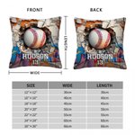 Personalized Ball Sport Design Soft Throw Pillow Cover with Name and Number Home Decor Birthday Gift for Ball Players Lovers
