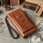 Personalized Cute Marsupilami PU Leather Men's Wallet with Name and Phone Pocket Valentine's Day Birthday Gift for Men | Callie × Marsupilami®