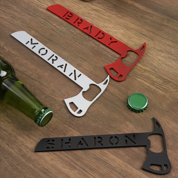 Abrebotellas Hacha de Fuego Personalizado con Nombre Accesorio Cerveza Parque de Bomberos Actividades al Aire Libre Regalo de Despedida de Soltero para Bomberos