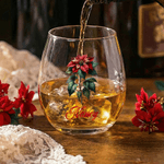 Personalized Birth Flower 15 oz Stemless Wine Glass with Name Home Bar Treat Birthday Housewarming Gift for Friends