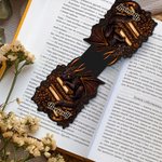 Personalisiertes magnetisches Retro-Lesezeichen im Bücher-Drache-Design mit Namen Buch-Accessoire Geburtstag Geschenk für Fantasy-Fans Bücherwürmer