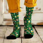 Personalized Photo Avatar Saint Patrick's Day Theme Socks Birthday Anniversary Gift for Friends Family