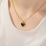 Personalized Heat-Activated Hidden Photo Angel Wing Heart Necklace with Engraved Text Memorial Sympathy Gift for Women