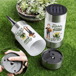 Stivali personalizzati Fiore di nascita Personaggio dei cartoni animati Impermeabile Luce solare da giardino con nome rimovibile Uso giardino Regalo di compleanno per gli amanti del giardinaggio