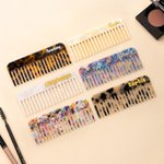 Personalised Resin Amber Art Hair Brush Teeth Comb with Name Anniversary Birthday Gift for Woman Bridesmaid