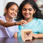 Gepersonaliseerde You Are Mini Boss Cartoon Kid Houten Spaarpot Spaarvarken met Naam Terug naar School Verjaardag Kinderdag Cadeau voor kinderen