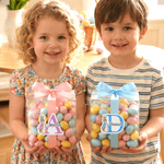 Gepersonaliseerde Schattige Peter Konijn Initiaal Waterdichte Sticker met Naam Cadeau Decoratie Paasfeest Favors voor Kinderen