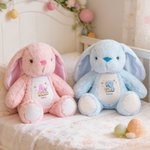 Personalisierte Schmetterling niedlichen Kaninchen Plüsch Ostern Hase Plüschtier mit Initialen und Namen Ostern Geschenk für Neugeborene Kinder