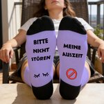 Personalisierte lustige nicht stören Socken weichen Komfort mehrfarbige Socken mit Text Geburtstag Alltag Geschenk für Familie Freunde